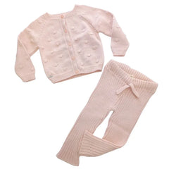 Conjunto Tejido Sofia- Lunita Llena Rosa