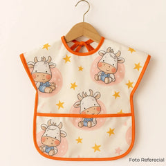 Mandil Impermeable Hipopotamo Naranja Sin Mangas