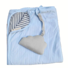 Manta Pima Reversible XL Celeste/Gris Ligths - Káligo