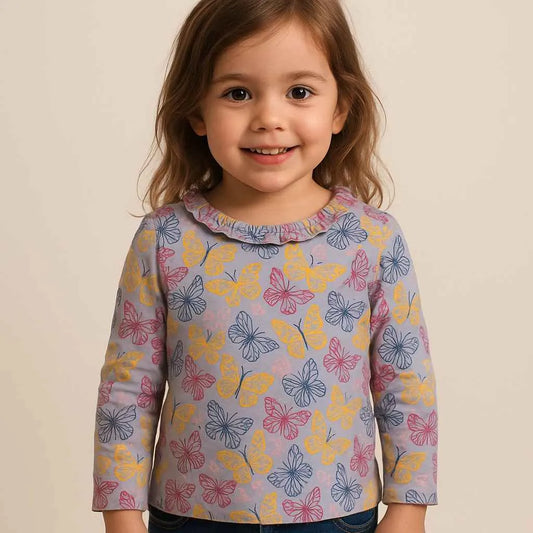 Polo Manga Larga Agustina Mariposas