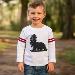 Polo Manga Larga Blanco Oso de Anteojos