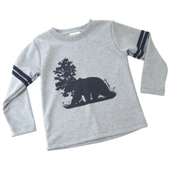 Polo Manga Larga Gris Oso de Anteojos