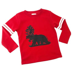 Polo Manga Larga Rojo Oso de Anteojos