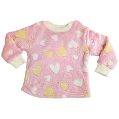 Pijama Bebé Afelpada Corazones Rosa - Compostura
