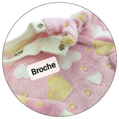 Pijama Bebé Afelpada Corazones Rosa - Compostura