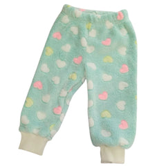 Pijama Bebé Afelpada Corazones Verde - Compostura