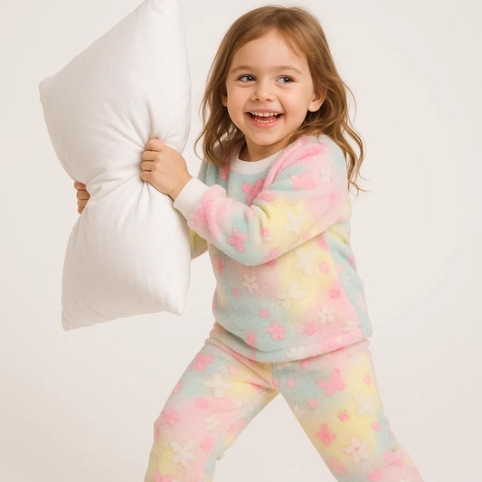 Pijama Afelpada Mariposas Niña - Compostura