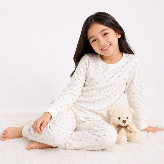 Pijama Manga Larga de Jacquard Roses - Compostura
