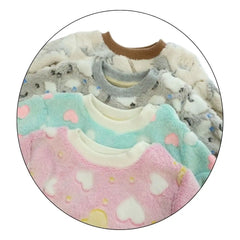 Pijama Bebé Afelpada Corazones Rosa - Compostura