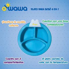 Plato Térmico Azul - Owawa