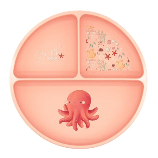 Plato de Silicona con División y Ventosa Slurpy El Pulpo - Sassi