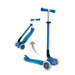 Scooter Primo Plegable Plus LED Azul - Globber