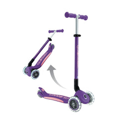 Scooter Primo Plegable Plus LED Morado - Globber