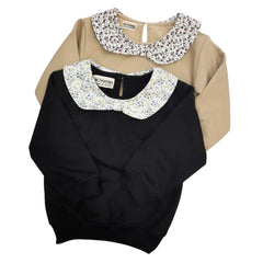 Polera Niña Cuello Lazo Negro