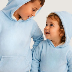 Polerón Afelpado Celeste