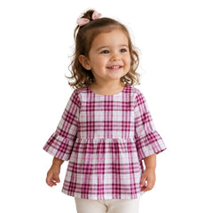 Blusa Cool Cuadros Malva - Compostura