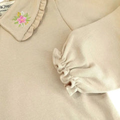 Polo Beige con Flor Bordada - Compostura