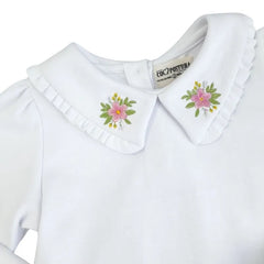 Polo Blanco con Flor Bordada - Compostura