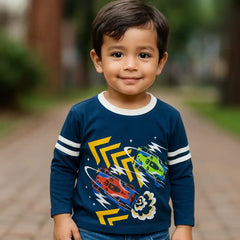 Polo Manga Larga Azul Cars