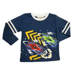 Polo Manga Larga Azul Cars