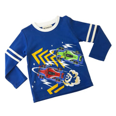 Polo Manga Larga Azulino Cars