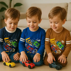 Polo Manga Larga Azulino Cars