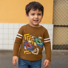 Polo Manga Larga Marrón Cars