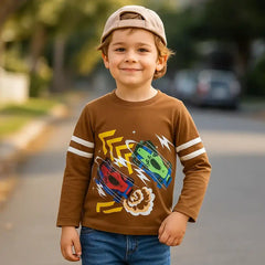 Polo Manga Larga Marrón Cars