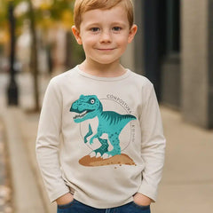 Polo Manga Larga Gris Claro Dinos