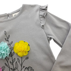 Polo Manga Larga Florida Gris - Compostura