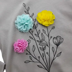 Polo Manga Larga Florida Gris - Compostura