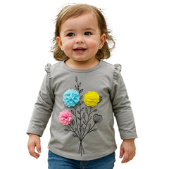 Polo Manga Larga Florida Gris - Compostura