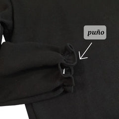 Polo Negro con Flor Bordada - Compostura