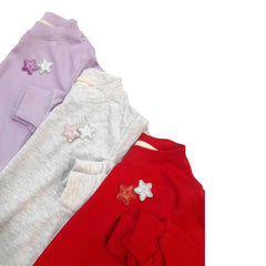 Polo Manga Larga Lila Estrella