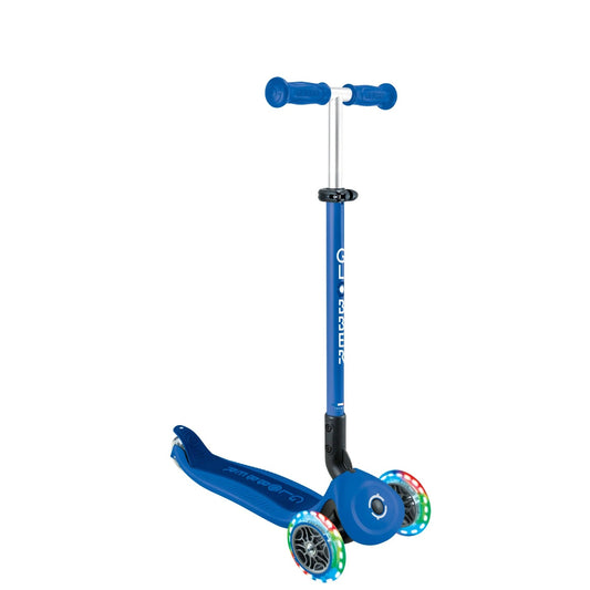 Scooter Primo Plegable LED Azul - Globber