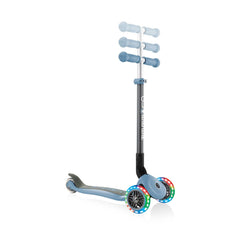 Scooter Primo Plegable LED Azul Pastel - Globber