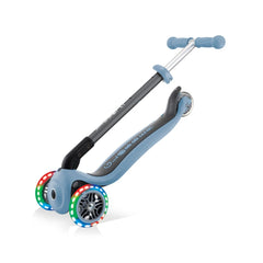 Scooter Primo Plegable LED Azul Pastel - Globber