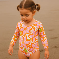 Ropa de Baño Flores Naranjas