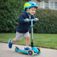 Scooter Primo Plegable Lights 3-7 Turquesa - Globber