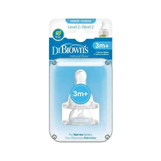 Set x2 Tetinas Nivel 2 Boca Estrecha Dr. Browns