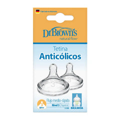 Set x2 Tetinas Nivel 3 Boca Ancha Dr. Browns
