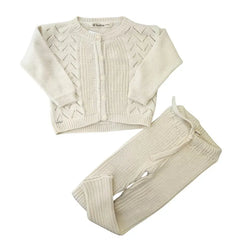 Conjunto Tejido Sofi- Montañitas Crema