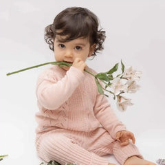 Conjunto Tejido Sofi- Montañitas Rosa