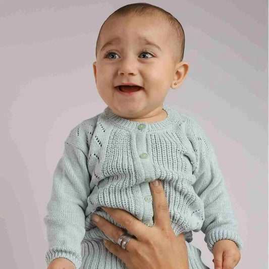 Conjunto Tejido Sofi- Montañitas Verde Agua