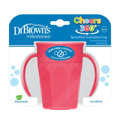 Vaso de Transición Antiderrame 7oz Fucsia Dr. Browns