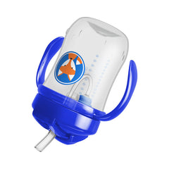 Vaso con Pajita Azul 9oz