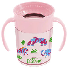 Vaso con Asas Cheers Rosa con Estampado Dr. Browns
