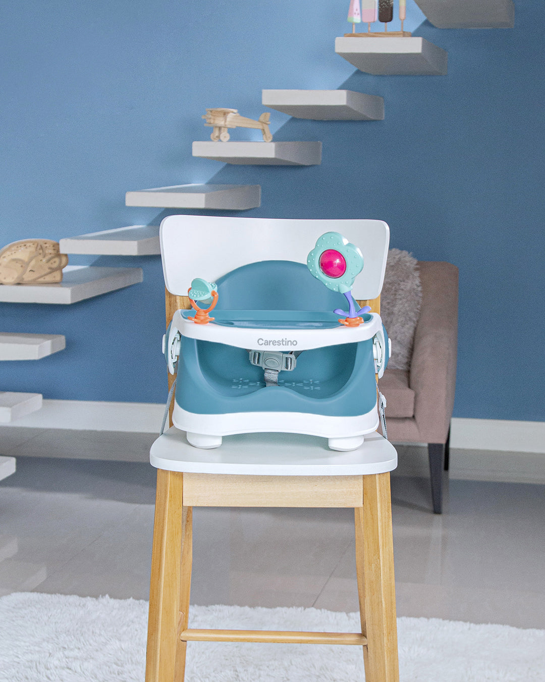 Silla de Comer Booster Verde Agua - Carestino