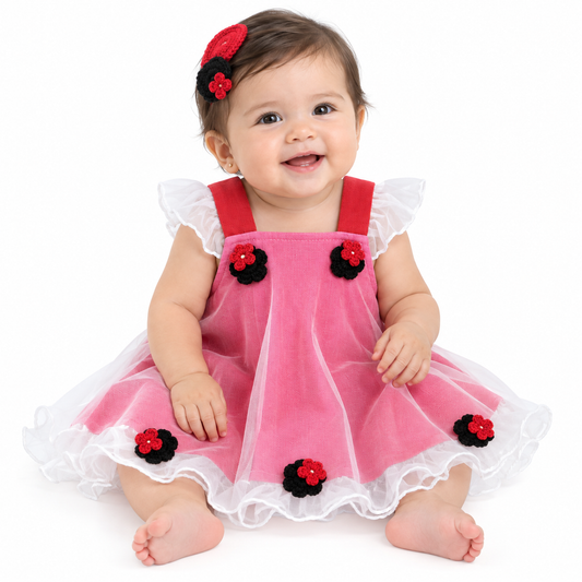 Vestido Temático Baby Minnie - Sweet Peach