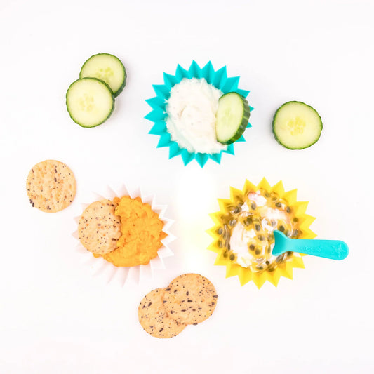 Silicone Cups Lunch Punch Verde Claro Set x3